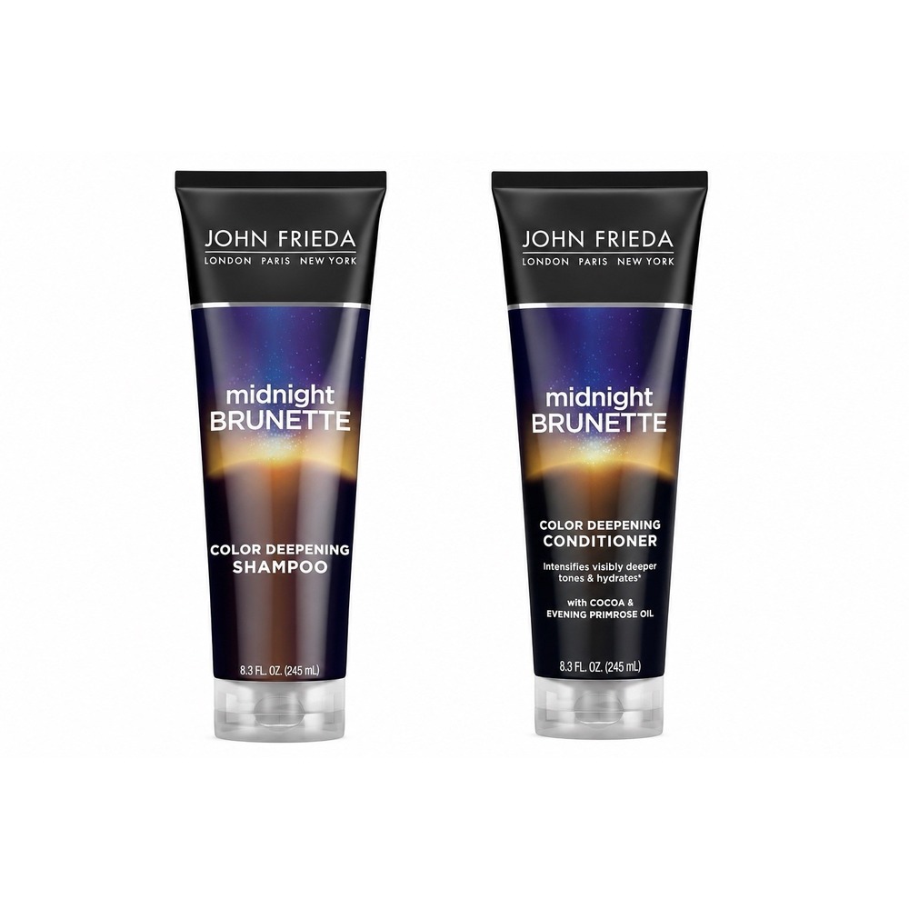 John Frieda Midnight Brunette Shampoo & Conditioner 8.3 Fl Oz (Pack of 2)